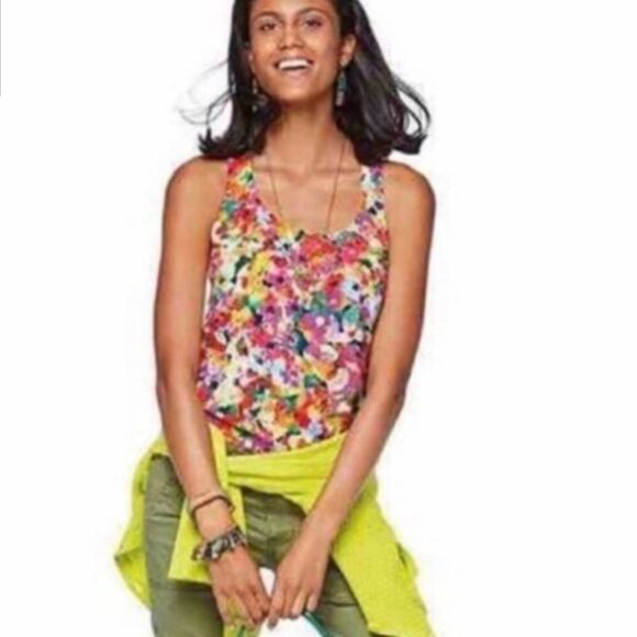 CAbi Luisa floral Racerback tank sz XS - Picture 1 of 5